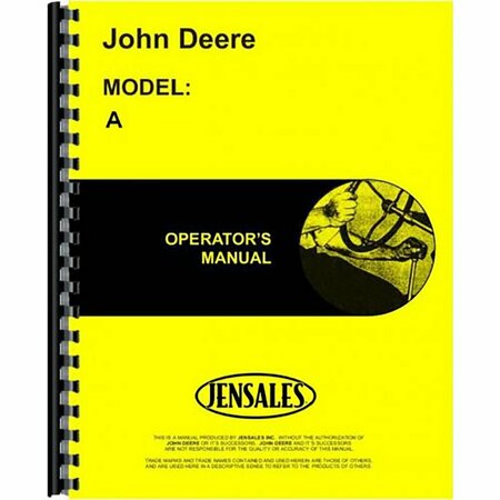 AFTERMARKET Fits John Deere A Tractor Operators Manual 648000 RAP81019